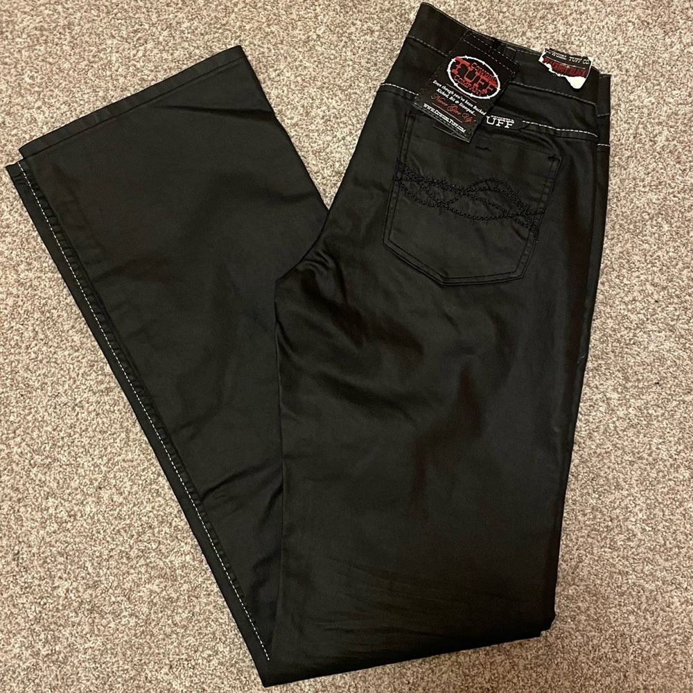 Vintage Y2K Style Cowgirl Tuff Blackout Black Bootcut Jeans